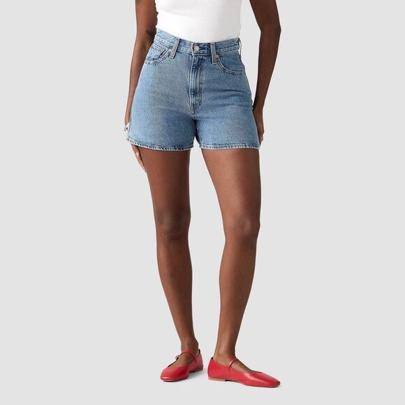 Levi's Cinch Waist Mid Thigh Jean Shorts for Women - Picture 1 of 5